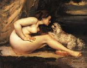 Gustave Courbet Nude with Dog France oil painting reproduction